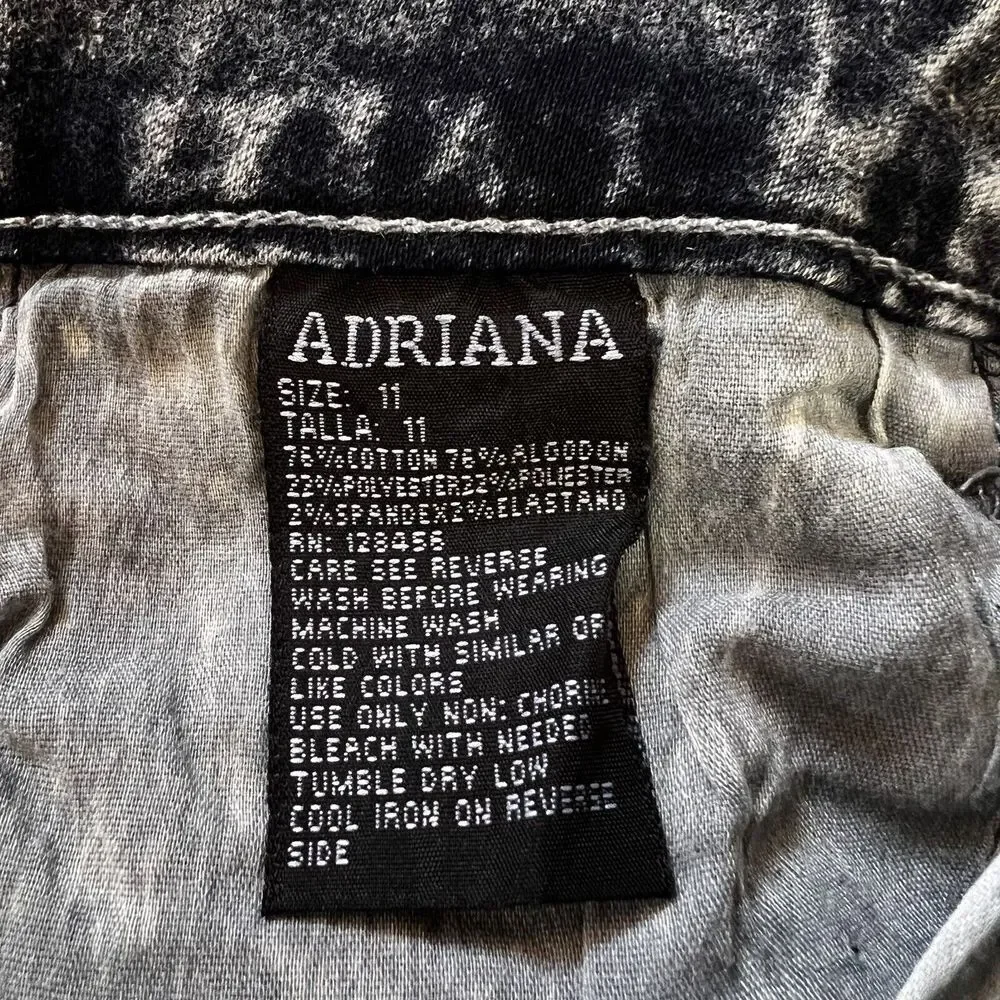 ADRIANA JEANS By LAMASINI Women's Jeans Ripped 5 Pockets Stretch Size 11